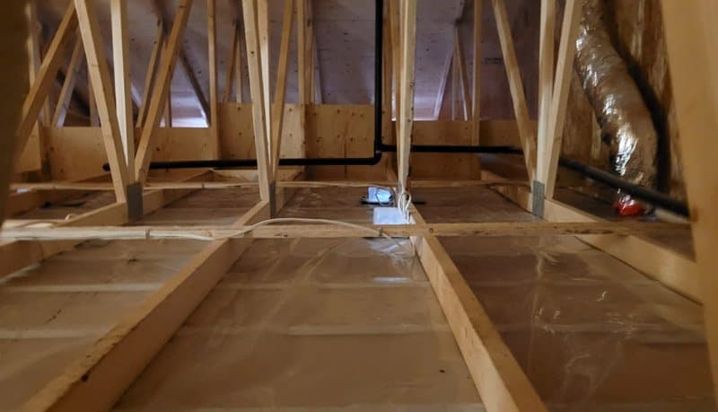 Attic Air Sealing Preparation by DESA Foam Insulation